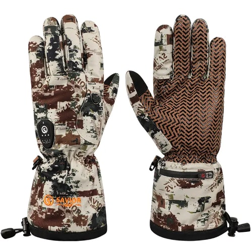 Gants Chauffants Camouflage Blanc