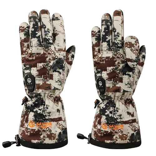 Gants Chauffants Camouflage Blanc