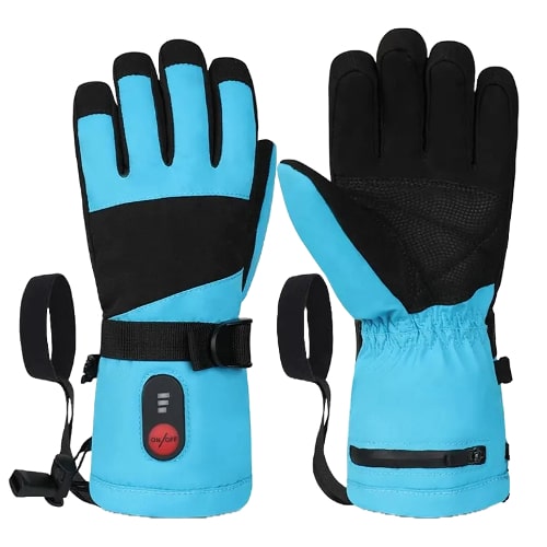 Gants Chauffants Enfant Bleu