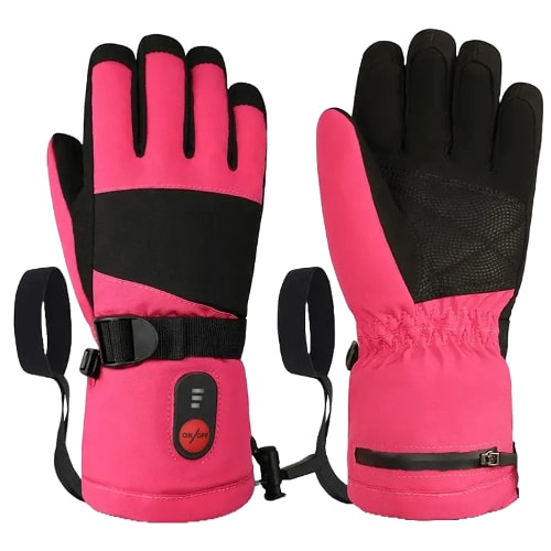 Gants Chauffants Enfant Roses