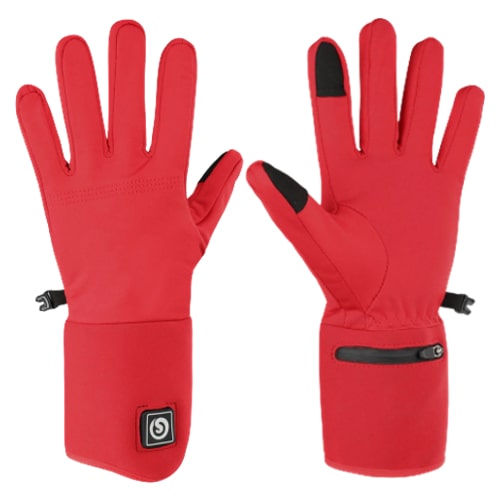 Gants Chauffants Fins Rouges