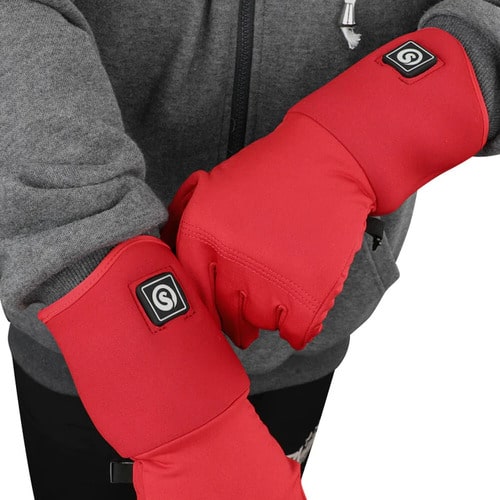 Gants Chauffants Fins Rouges