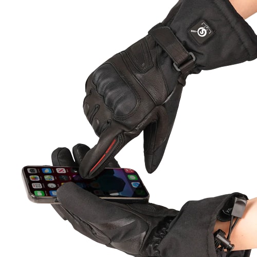 Gants Chauffants Moto Cuir