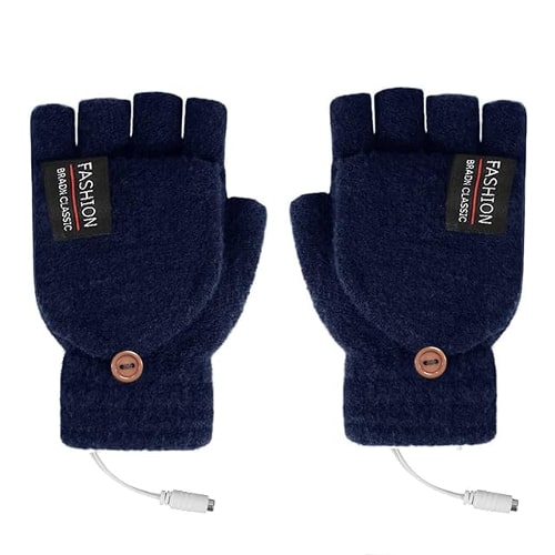 Gants chauffants imperméables pour écran tactile, mitaines métropolitaines,  chauffe-mains d'hiver, sans batterie, USB, moteur