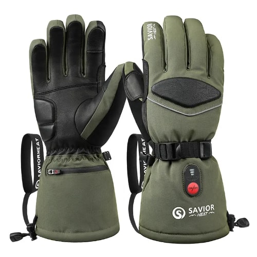 Gants Chauffants Vert Kaki