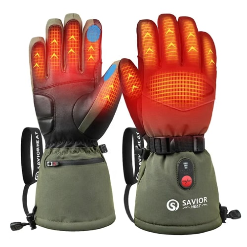 Gants Chauffants Vert Kaki