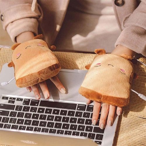 Gants chauffants USB Toast Mignons